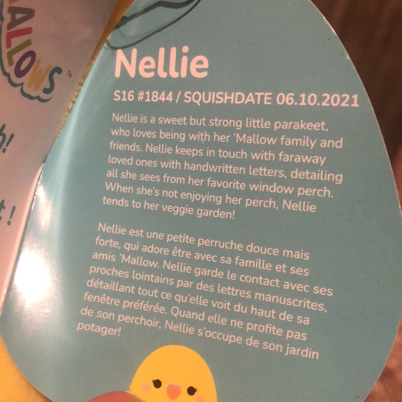 SQUISHMALLOW Nellie the Parakeet “First to Market” - Picture 3 of 9